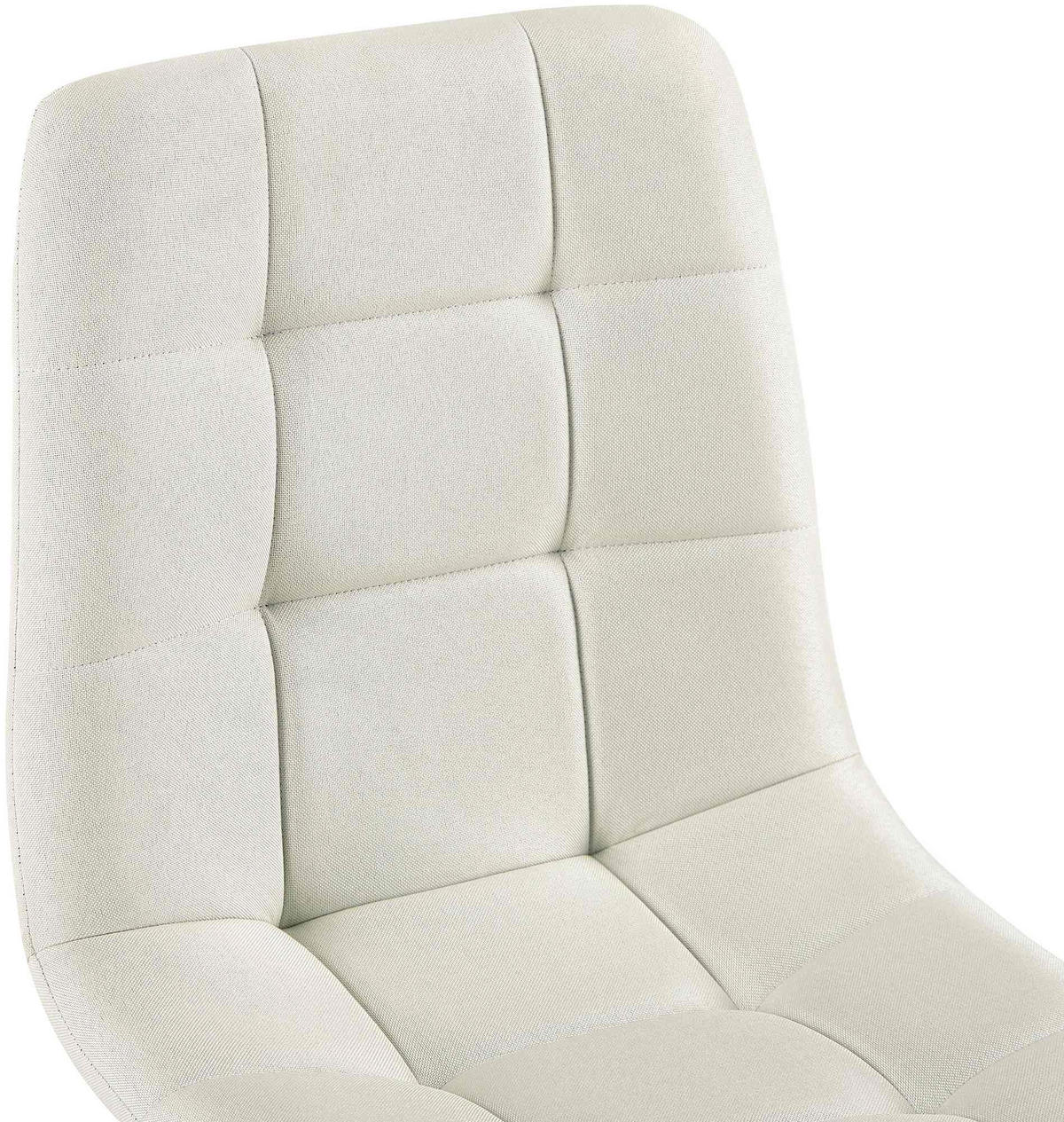 STUHL 4er Set Stoff Creme - Creme/Schwarz, Textil/Metall (45/84/55cm) - CLP