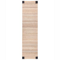 KOBEREC Černý/Béžový 80/300 cm Juta Amravati - béžová, textil (80/300cm) - Beliani