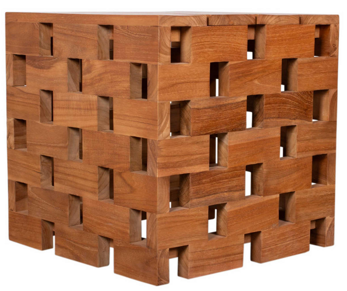BEISTELLTISCH Dunham - Naturfarben, Holz (52/52/52cm) - Mr. Deko