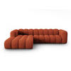 ECKSOFA modular links Lupine aus Chenille-Stoff terrakotta 4 Sitzplätze - Terracotta, Textil (177/290cm) - Micadoni