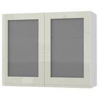HÄNGESCHRANK Florence W3S/90 Weiß / RAL 1013 perlweiß HG 90 / 32,5 / 72cm - Weiß Hochglanz/Weiß, Holz/Holzwerkstoff (90/72/32.5cm) - Feldmann-Wohnen