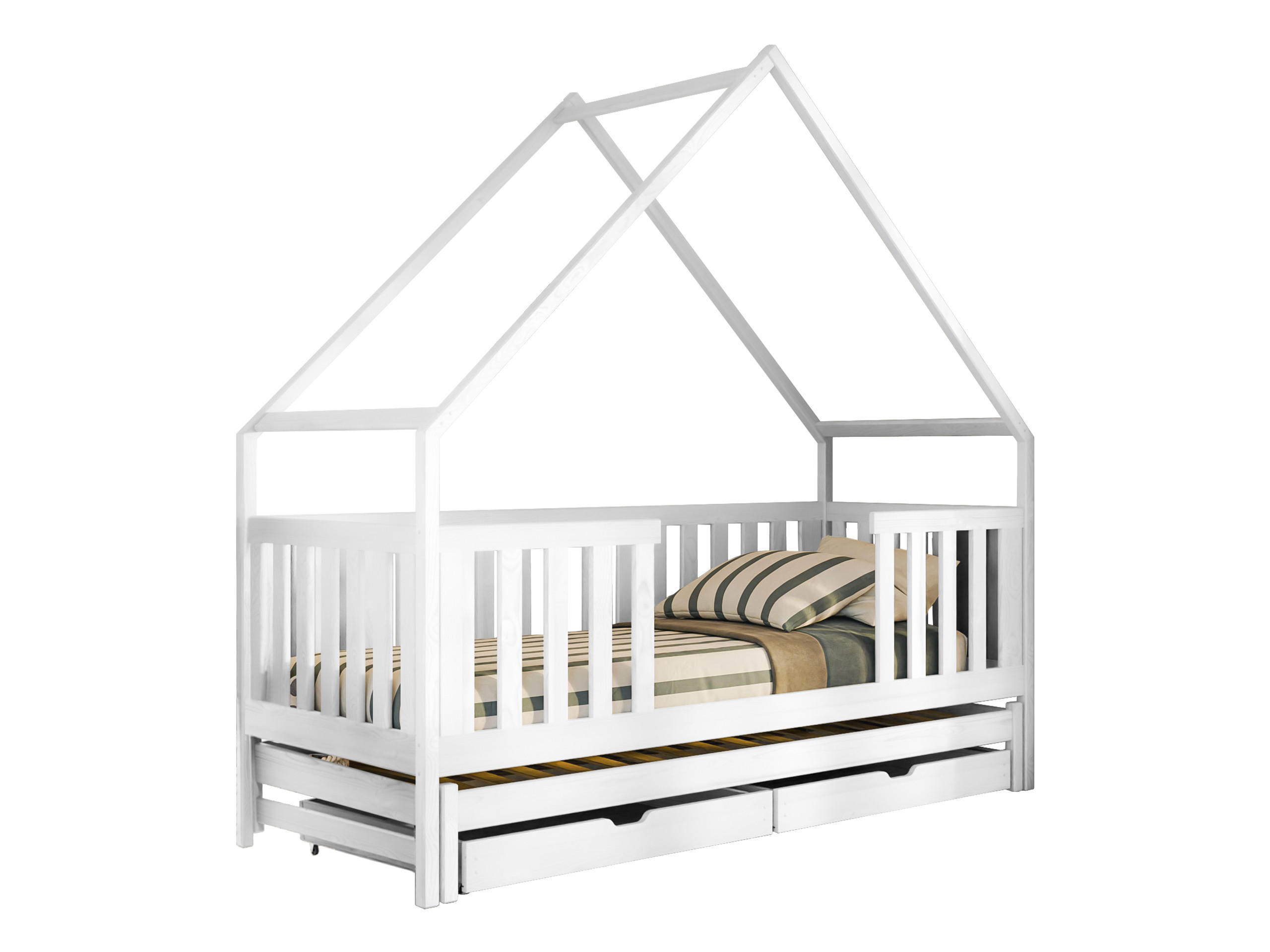 HAUSBETT Magic - Weiß, Holz (90/200cm) - MIRJAN24