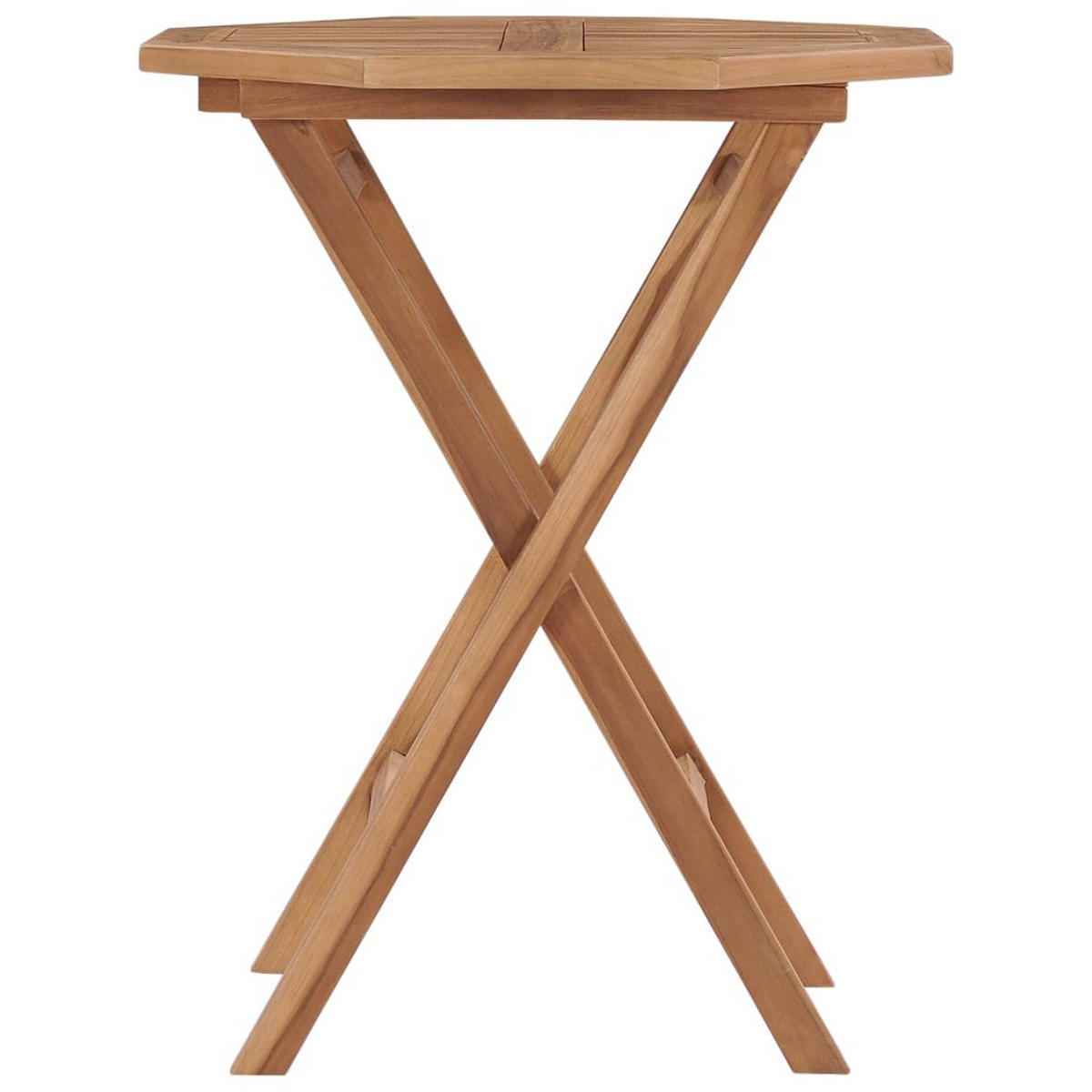 GARTENTISCH KLAPPBAR 60×60×75 CM TEAK MASSIVHOLZ - Braun, Holz (60/60/75cm) - vidaXL