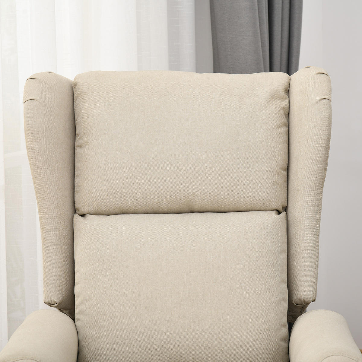 RELAXSESSEL DE-06433 Mit Aufstehilfe, motorisierte Neigung (135°), bis 200 kg Creme - Creme, Holzwerkstoff/Textil (94/111/74cm) - ComfortXL