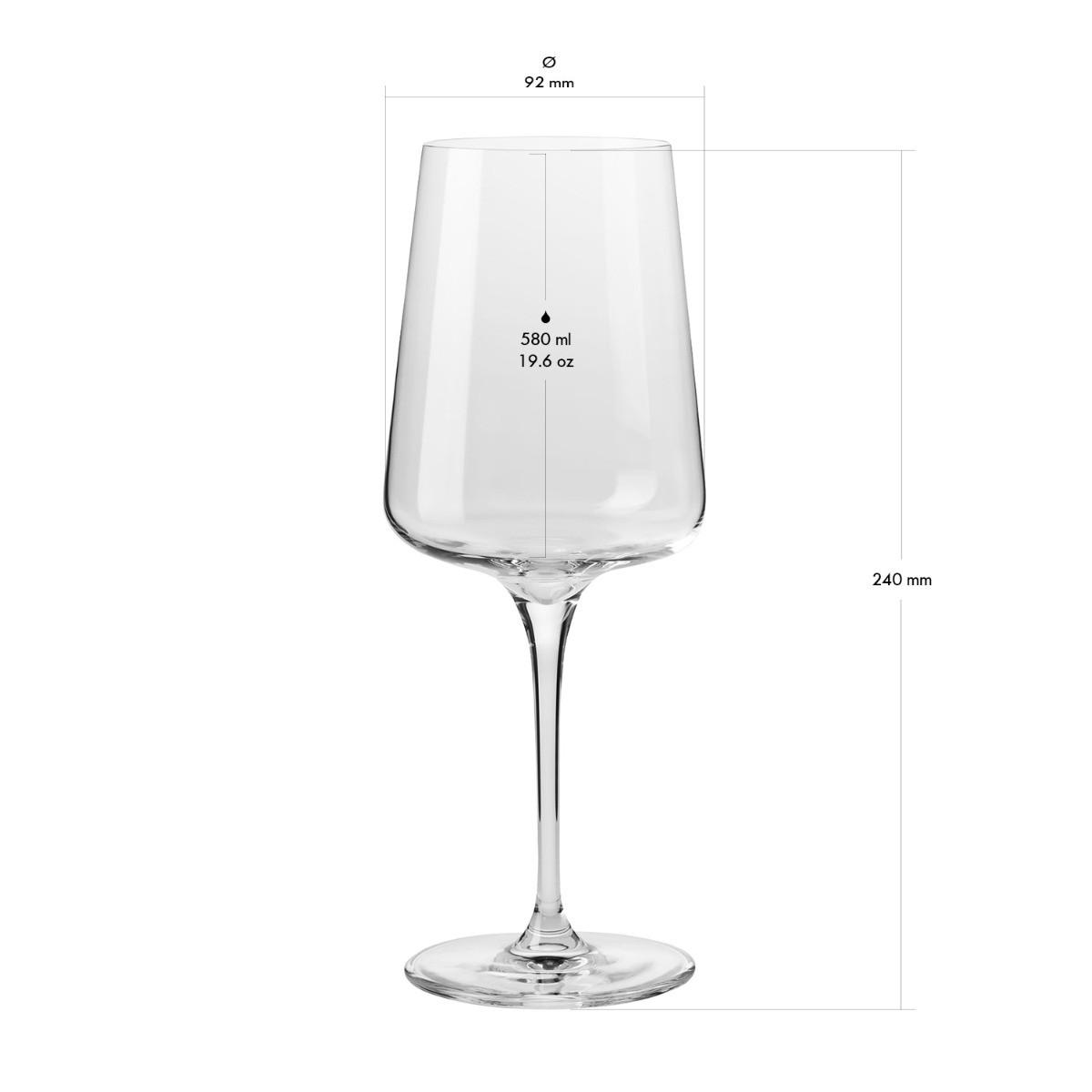 ROTWEINGLÄSER INFINITY, 4ER-SET, 560 ML - Transparent, Glas (0.56L) - Krosno Glass