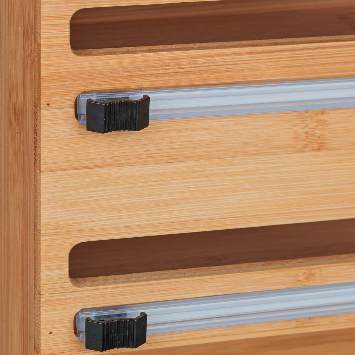 WANDROLLENHALTER - Hellbraun, Holz/Holzwerkstoff (39.5/31/11cm) - Relaxdays