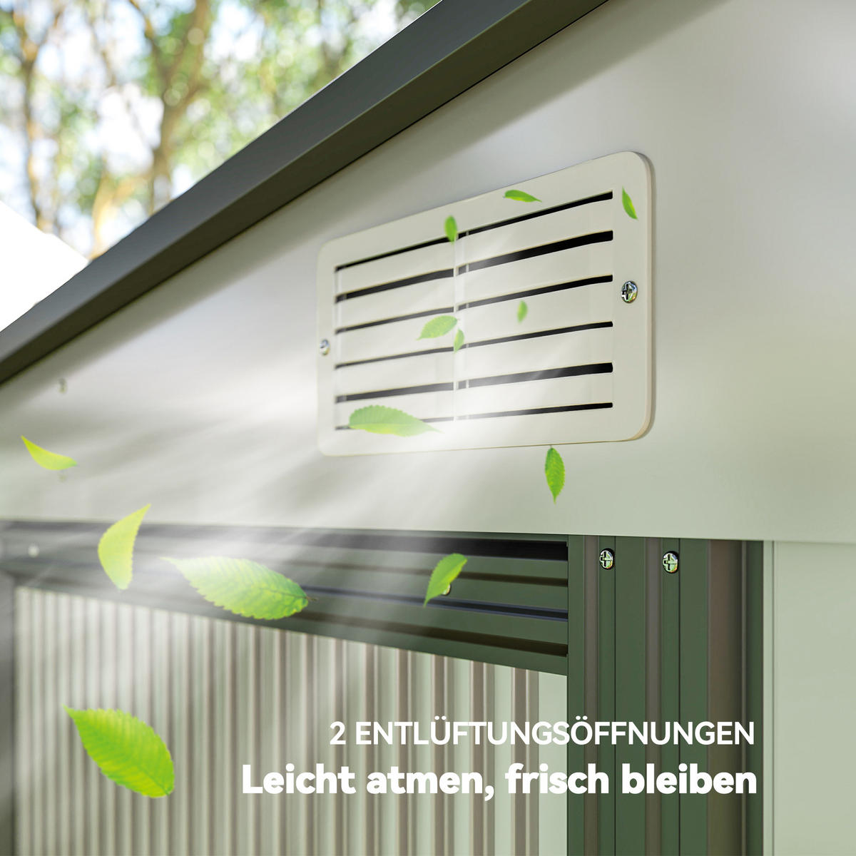 GARTENHAUS aus Stahl Weiß - Weiß, Metall (206.5/181/154cm) - Outsunny