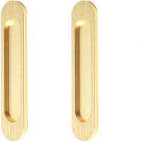 ALU-SCHIEBETÜRGRIFF 2er-Set Gold 150 x 35 x 5,5 mm Schrank Küche - Goldfarben, Metall (3.5/0.55/15cm) - MCBOSON