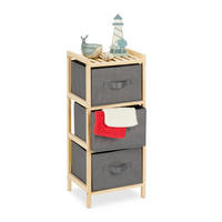 BADREGAL - Multicolor, Holz/Textil (28/65/25.5cm) - Relaxdays