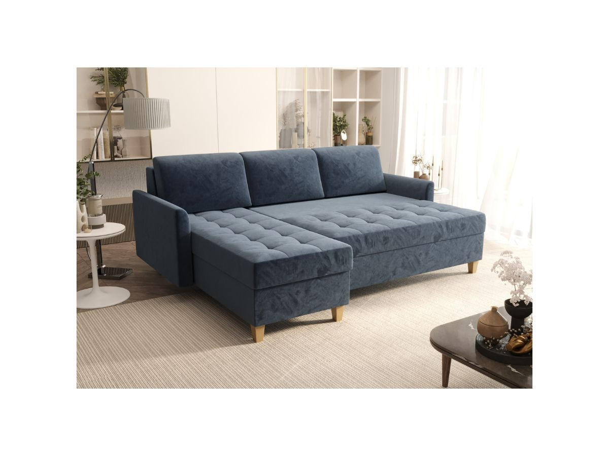 ECKSOFA KONGO RBN08, Eckcouch in L-Form mit Schlaffunktion, Farbe: Schwarz, Kunstleder, Ottomane Links - Schwarz, Textil (240/180cm) - O-Sofa