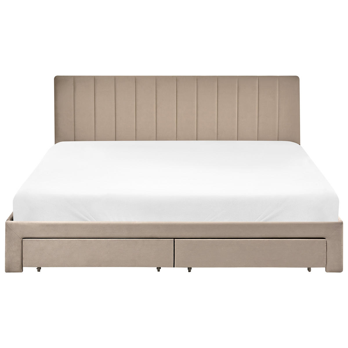 BETT 180/200 cm Taupe Lonzac - Taupe, Textil (180/200cm) - Beliani