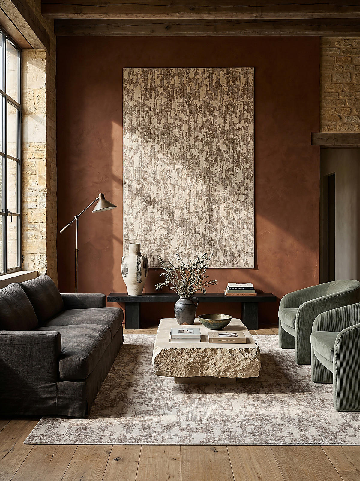 TEPPICH Waschbar RIDGE, meliert, Beige, 155 x 230 cm - Beige, Textil (155/230cm) - KADIMA DESIGN