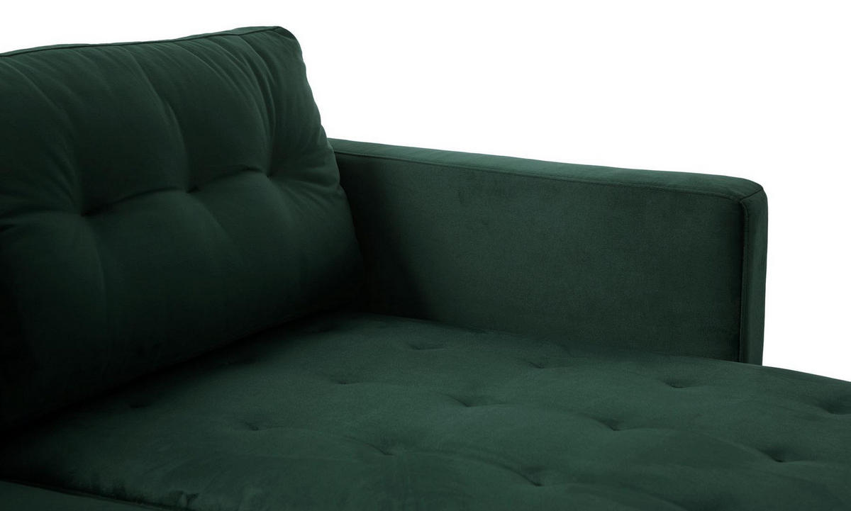 ECKSOFA Velours grün - Grün, Textil (219/151cm) - ebuy24
