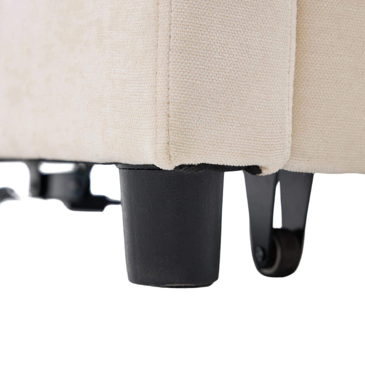 SCHLAFSESSEL DE-35222 mit USB und Tablethalter Beige - Beige, Metall (72/83.5/109cm) - ComfortXL