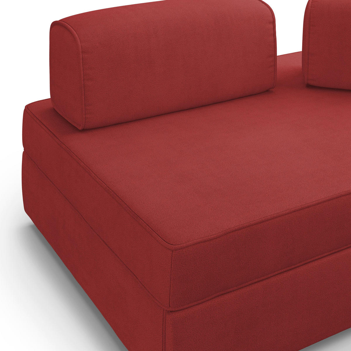 LINEARSOFA Liberty ausziehbar - Rot, Textil (200/42/105cm) - Divani.store