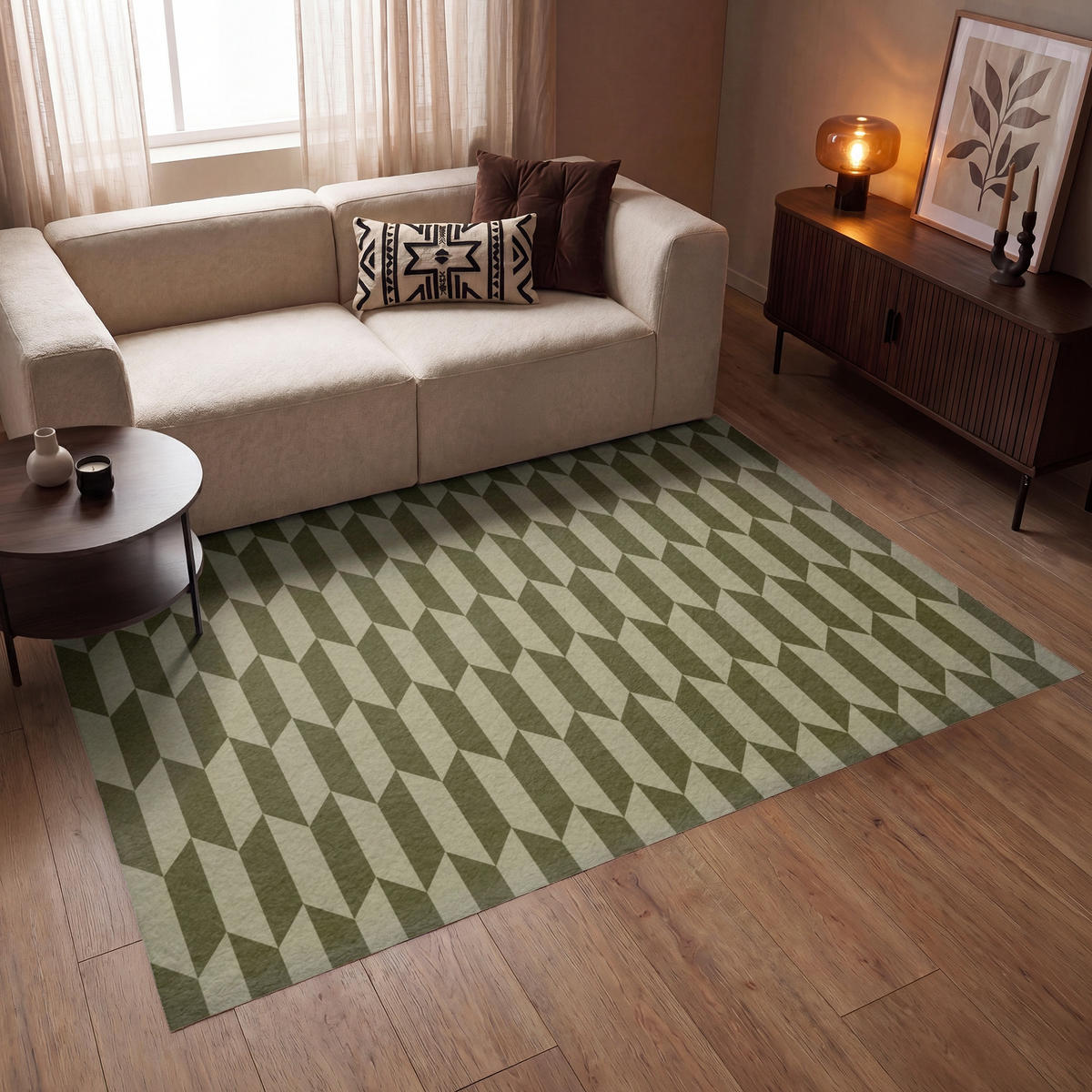 KOBERCE - Vzor - abstraktný - zelený - lietadlá - 200x140 cm - olivovozelená, textil/plast (200/0.4cm) - OnlyWow