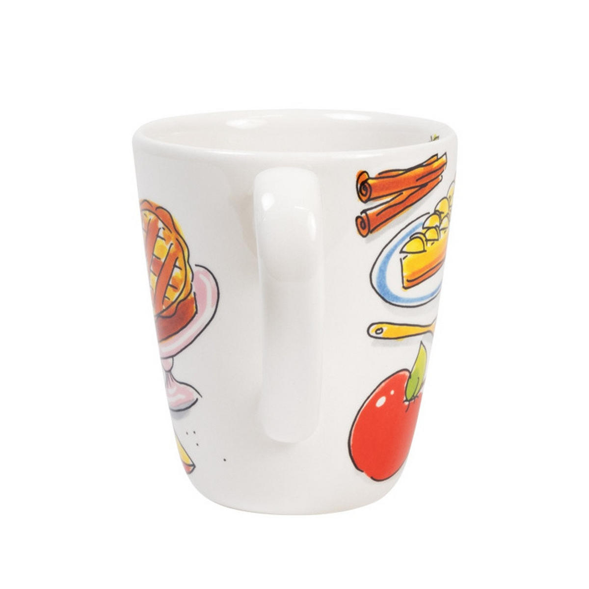 BECHER Gemütliche Tage - Apfelkuchenzeit in Bunt - 350 ml - Multicolor, Keramik (0.35L) - Blond Amsterdam