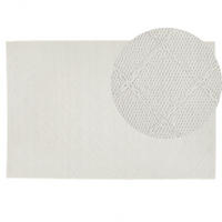 KURZFLOR-TEPPICH Ellek 200/140 cm - Weiß, Textil (140/200cm) - Beliani