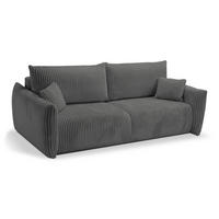 SOFA Hallora - Dunkelasche (Tilia 85) - Dunkelgrau, Holzwerkstoff (240/88/108cm) - Möblo