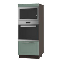 BACKOFENHOCHSCHRANK Kvantum D5AM/60/154 Mint Matt / Lava Matt 60 / 59 / 154cm - Dunkelgrau/Mintgrün, Holz/Holzwerkstoff (60/154/59cm) - Feldmann-Wohnen
