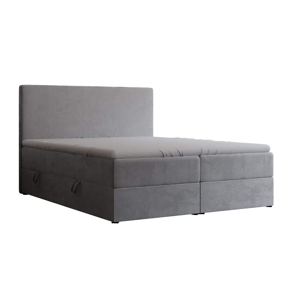 BOXBETT 140x200 cm mit Topper - Hellgrau, Holzwerkstoff/Textil (140/200cm) - Idohome