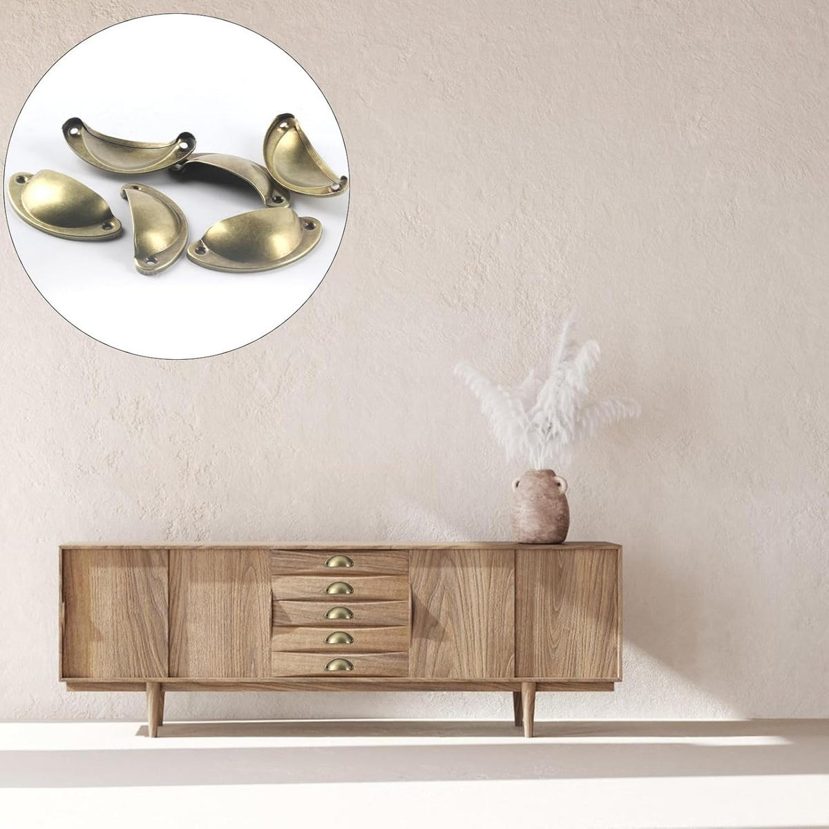 SCHRANKKNOPF 16er-Set - Goldfarben, Metall (3.5/2/8.1cm)