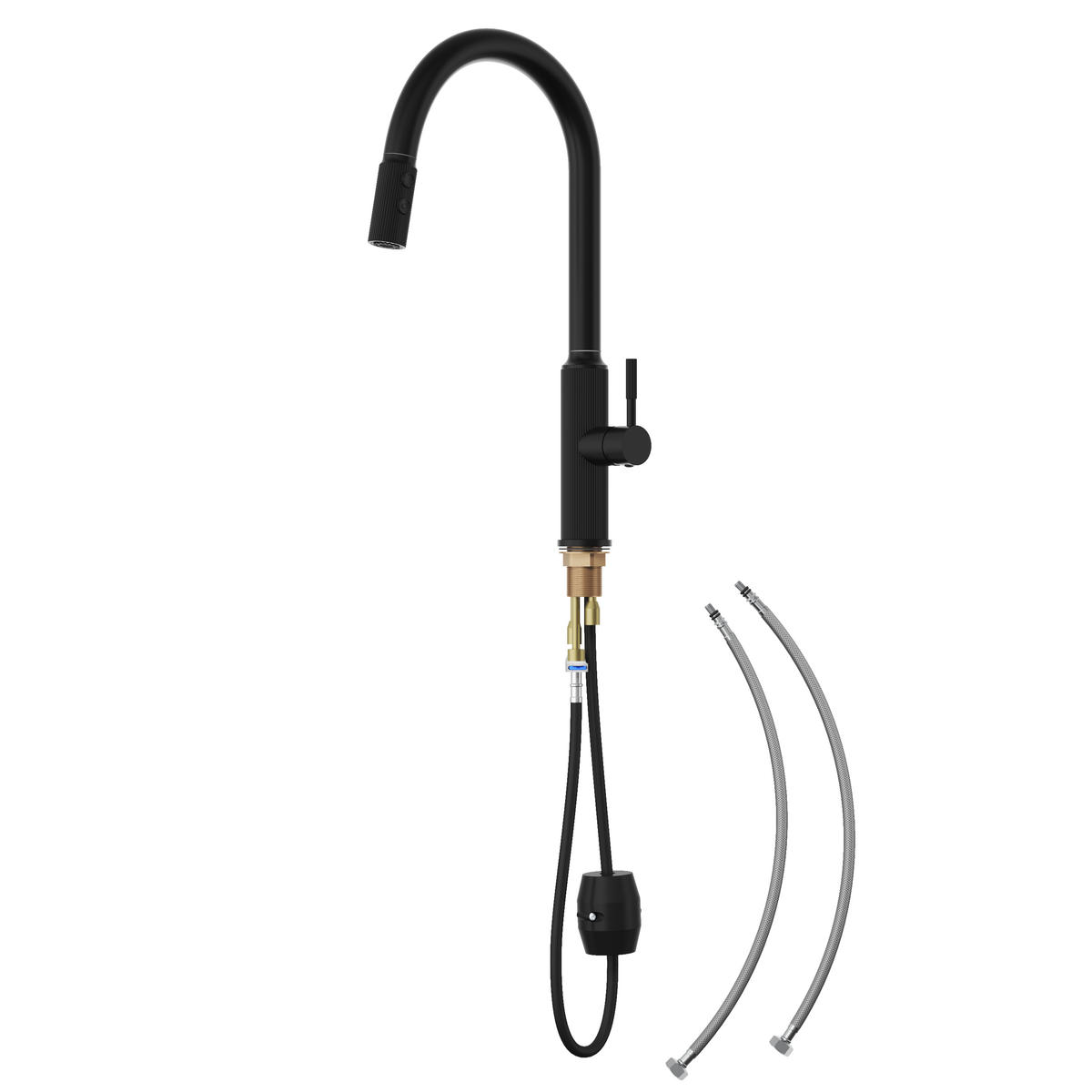 KÜCHENARMATUR Luna Schwarz - Schwarz, Metall (25/43/25cm) - Granitan