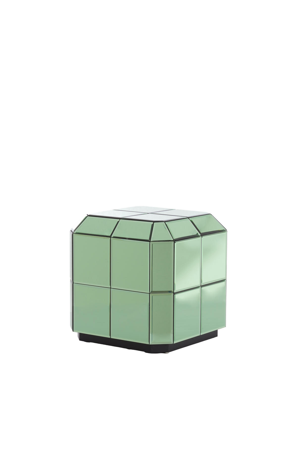 BLUMENSÄULE Luciano Grün 40/40/40 cm - Grün, Glas (40/40/40cm) - Light & Living
