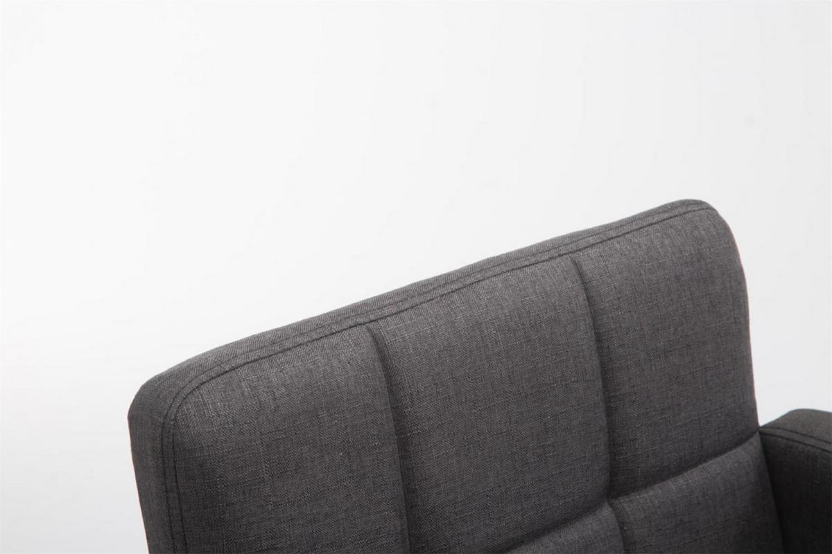 BARHOCKER Stoff dunkelgrau - Chromfarben/Dunkelgrau, Textil/Metall (60/93/56cm) - CLP