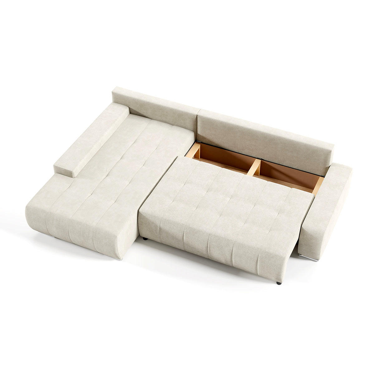 ECKSOFA Jonas 4 Sitzplätze Grau - Grau, Holzwerkstoff (265/185cm) - Petits-meubles