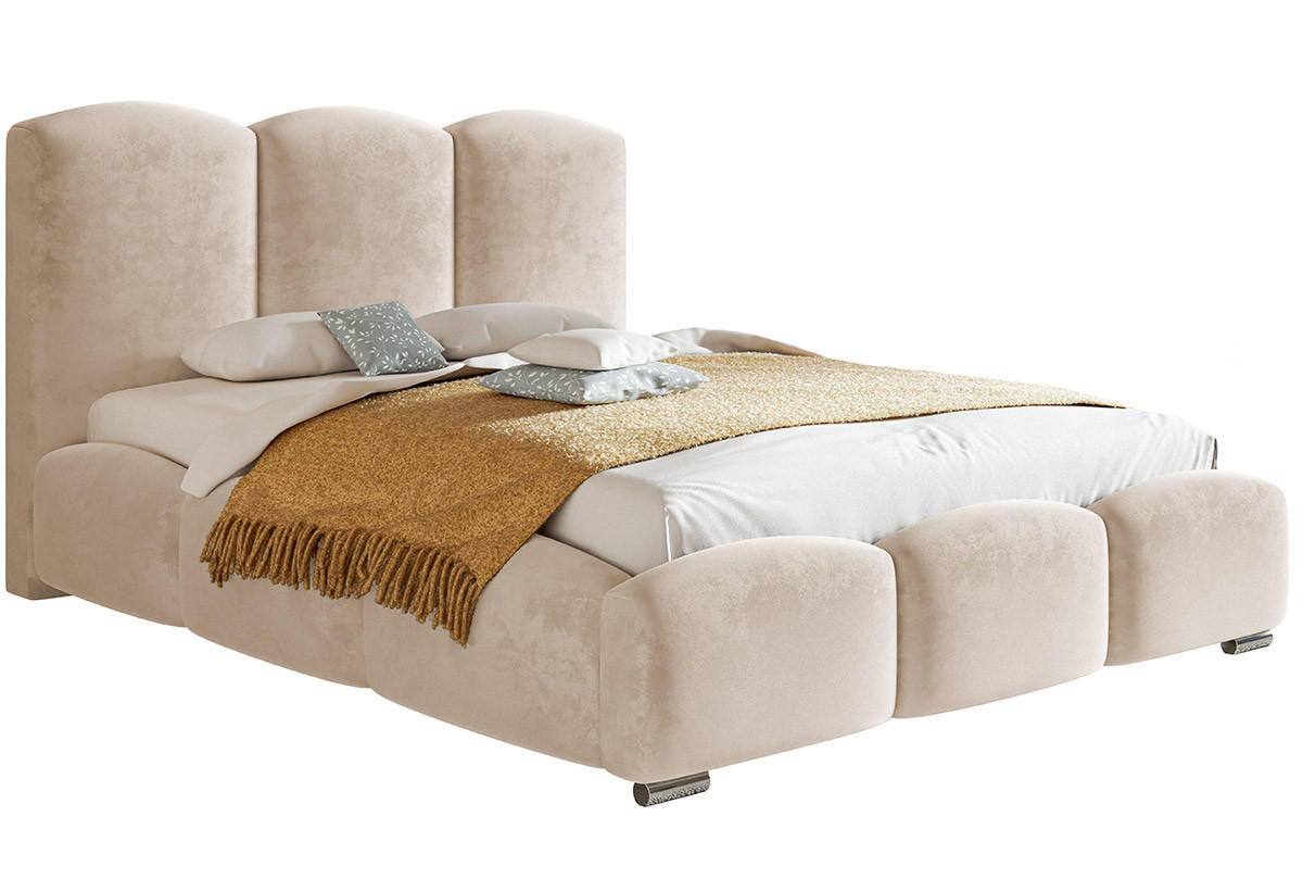 BETT Hellbeige BEN 14 Modern 180x200 cm - Beige, Textil (180/200cm) - Sepro Meble