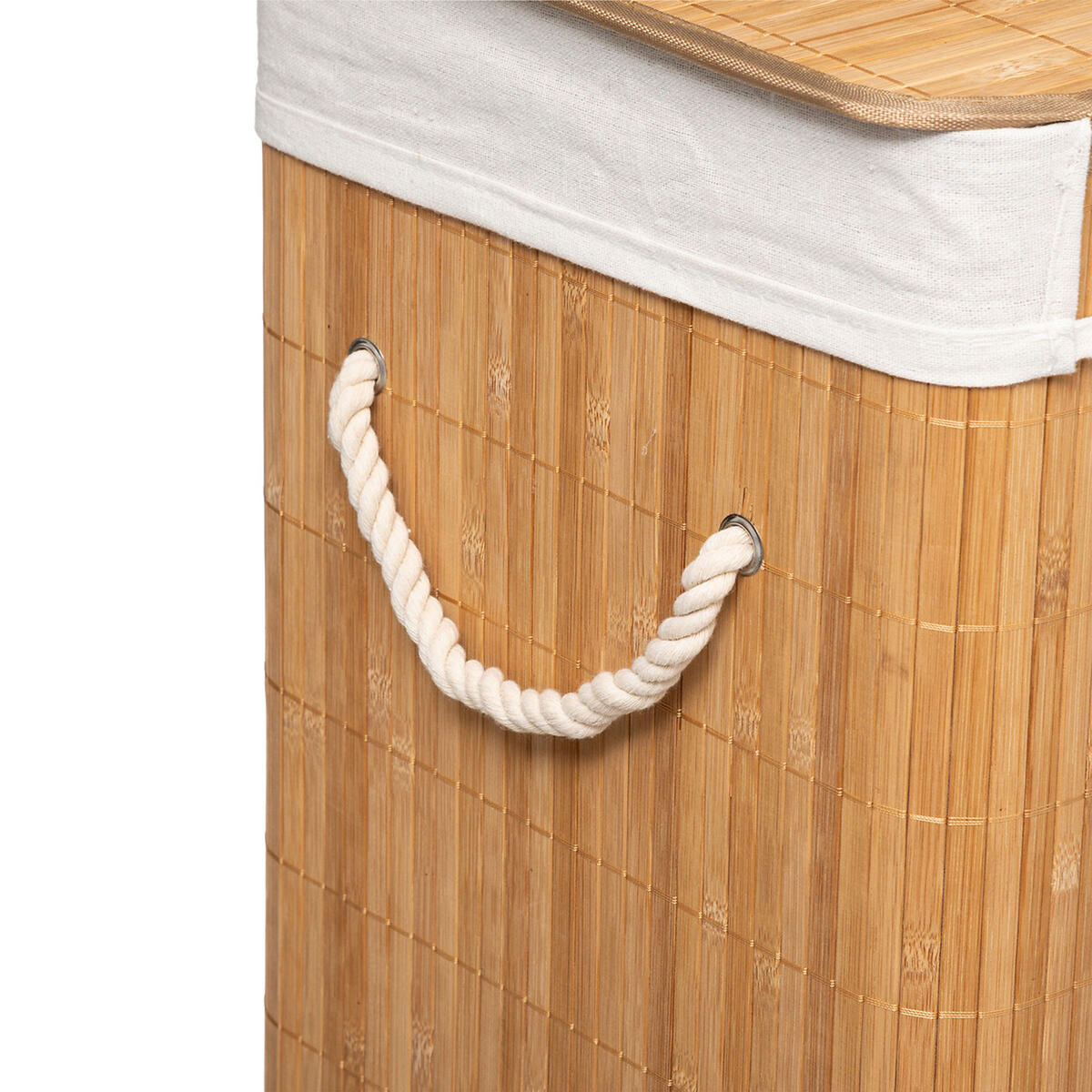 WÄSCHEKORB, faltbar, Bambus, Polyester, 50 cm - Braun, Holz (41.5/30/50cm) - 5five Simply Smart