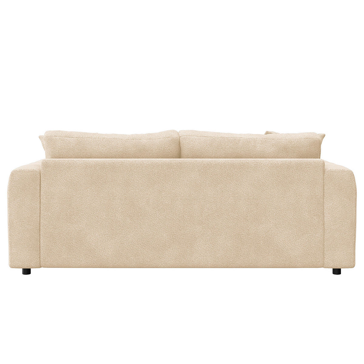 2,5-SITZER SOFA - Beige/Schwarz, Holz/Kunststoff (182/79/106cm) - home24