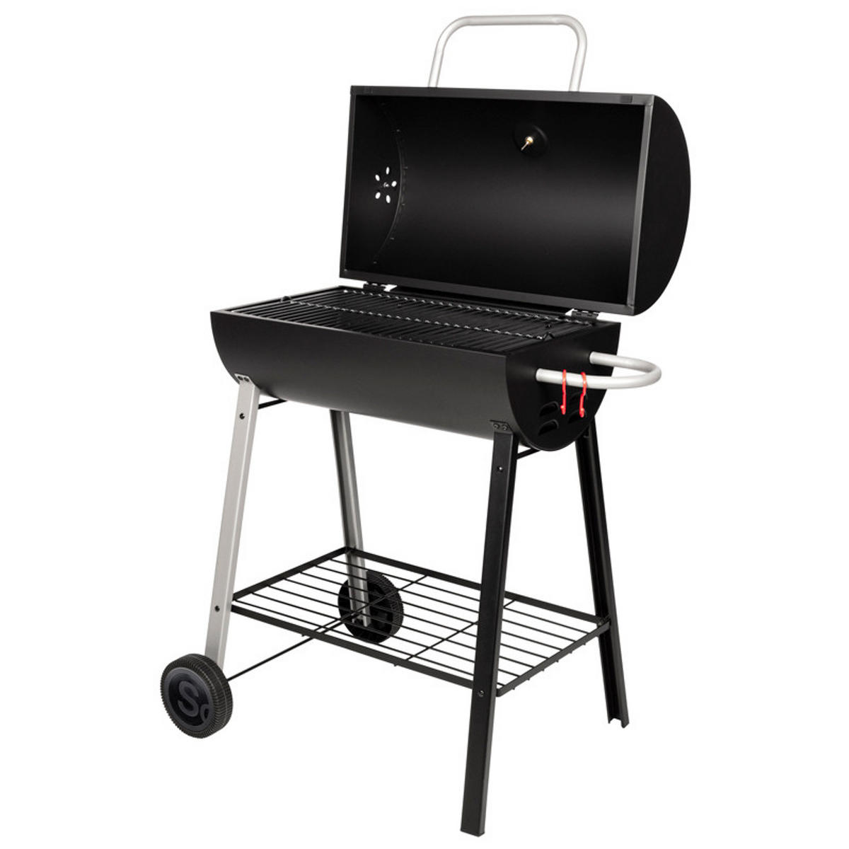 HOLZKOHLEGRILL Dakota Schwarz - Schwarz, Metall (56.5/95.5/82cm) - Somagic
