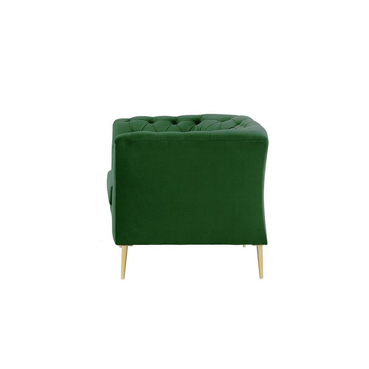 SESSEL Chesterfield Modern-Velluto 10 - Grün, Holz/Textil (106/74/80cm)