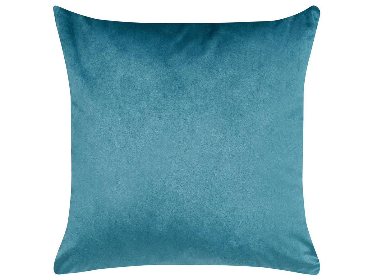 DEKOKISSEN 2er-Set Blau 45/45 cm Alyssum - Blau, Textil (45/45cm) - Beliani