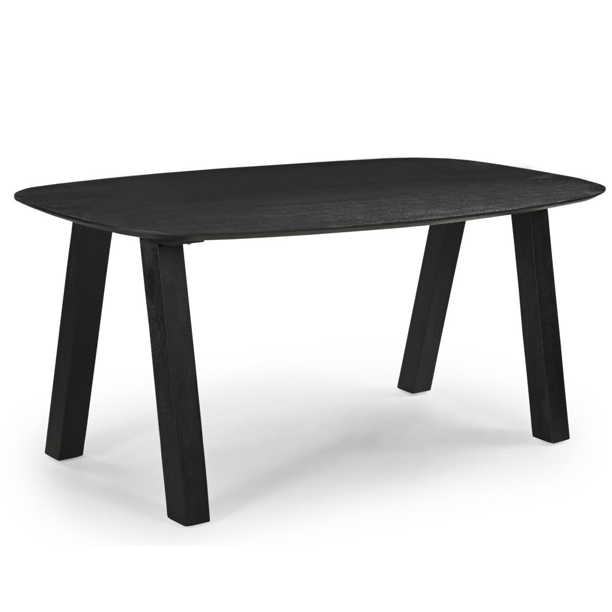 ESSTISCH oval aus Mangoholz 200cm, schwarz - Schwarz, Holz (200/100/76cm) - Giga Meubel
