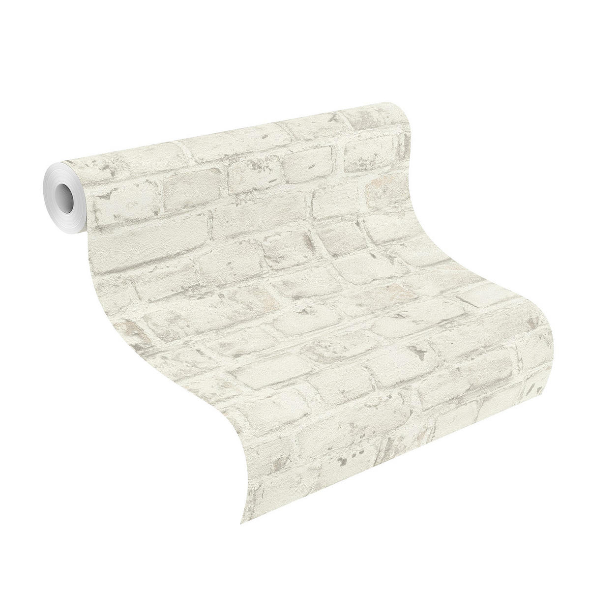 VLIESTAPETEN Steinoptik natürlich, weiß - Weiß, Papier (530/10050cm)