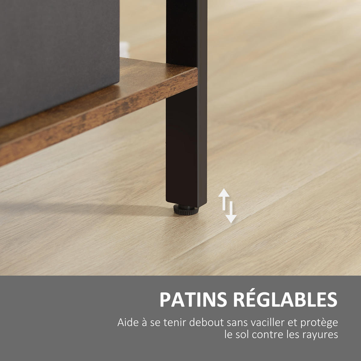 REGAL DE-15532 5-stufig mit Mittelsteg, 74/30/157 cm Braun/Schwarz - Braun, Holzwerkstoff (74/157.5/30cm) - ComfortXL