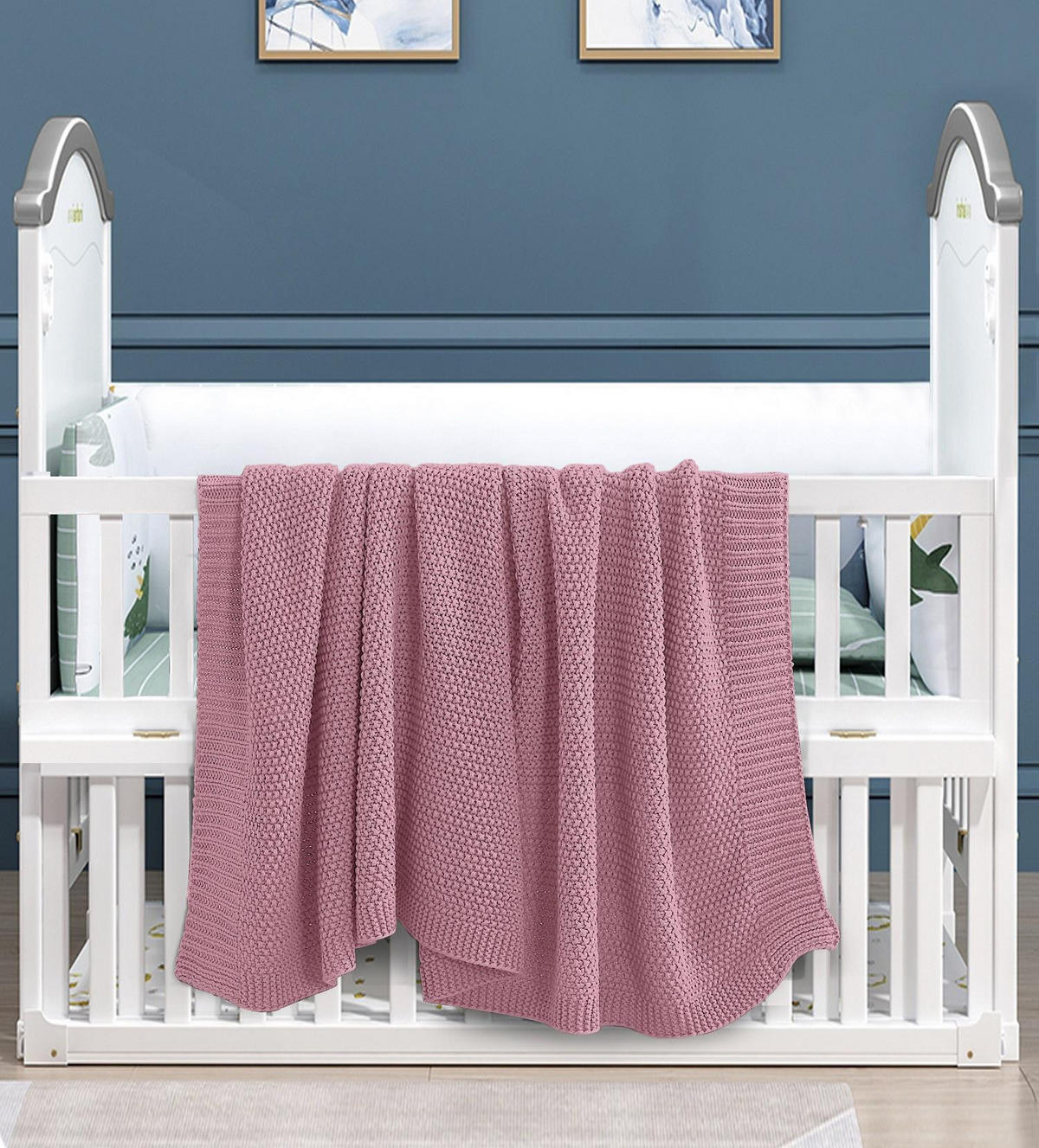 SCHMUSEDECKE 2er Set Strick rosa 70/100 cm - Pink, Textil (70/100cm) - wometo