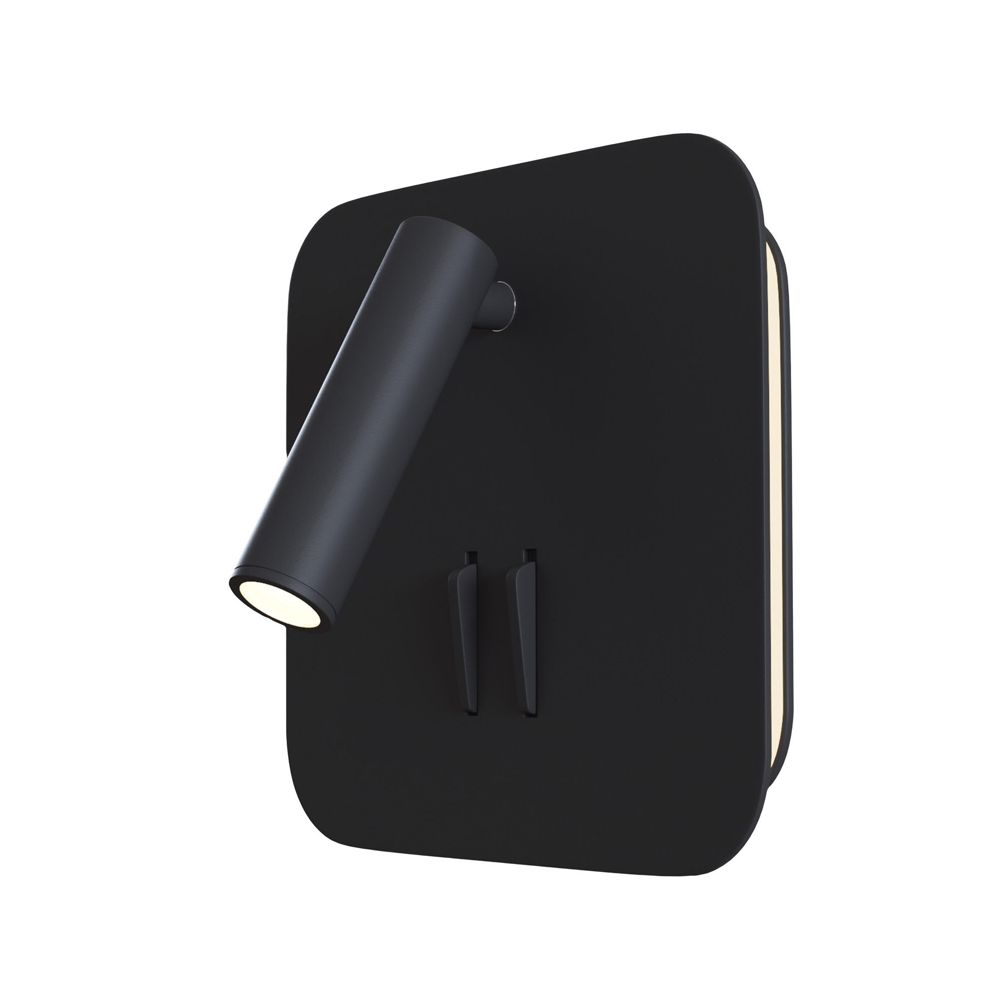 WANDLEUCHTE Ios 176 - Schwarz - 6.5/13/13 cm - Schwarz, Kunststoff (13/13/6.5cm) - Maytoni