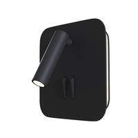 WANDLEUCHTE Ios 176 - Schwarz - 6.5/13/13 cm - Schwarz, Kunststoff (13/13/6.5cm) - Maytoni