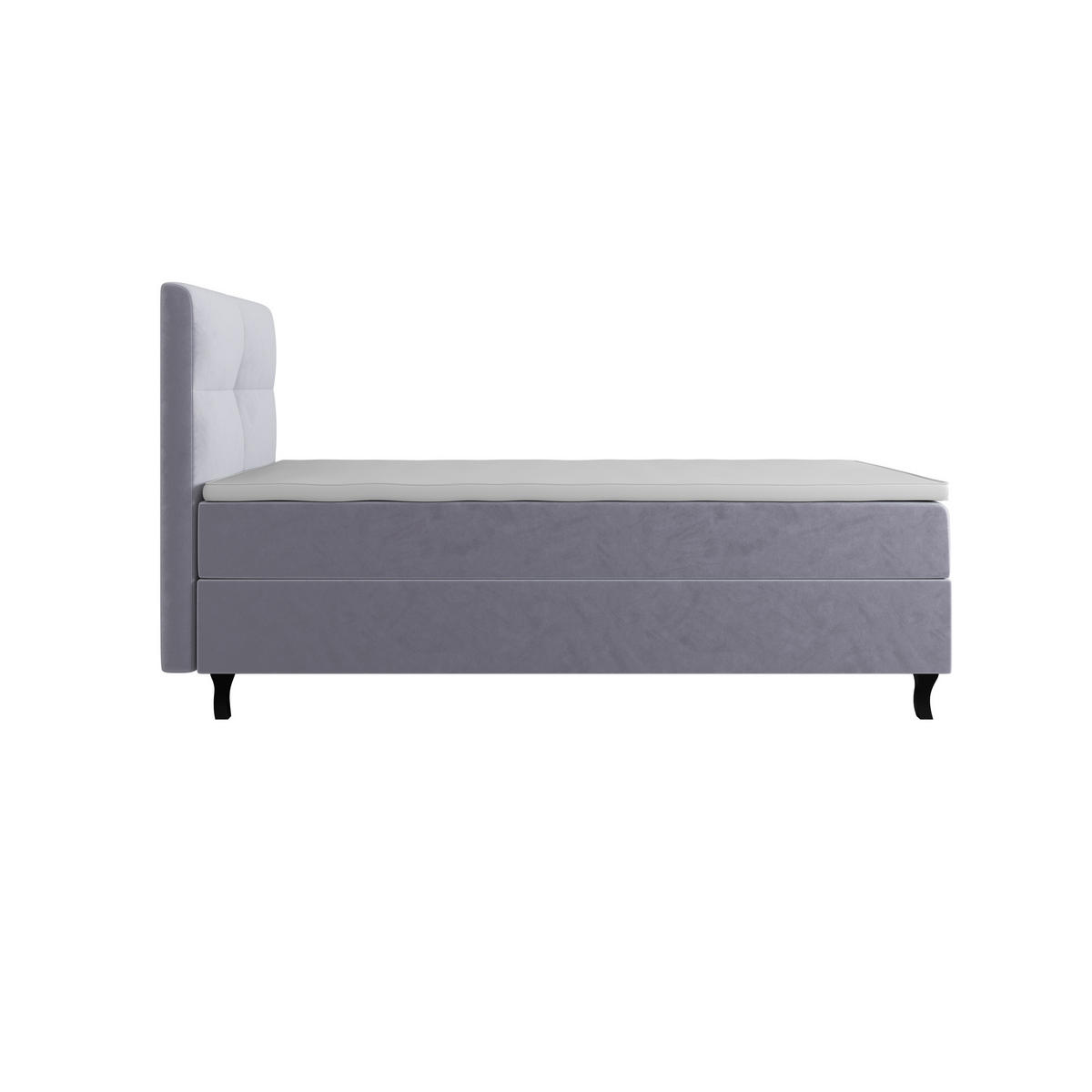 BOXBETT LIMBA mit Matratze H3 und Topper 80x200 Monolith 70 - Hellblau, Holz/Textil (80/200cm) - Bedante