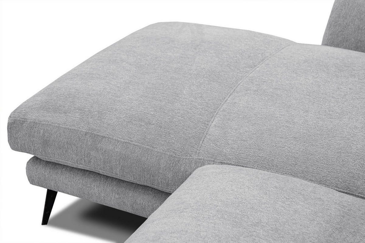 ECKSOFA WINTER 4-Sitzer, hellgrau - Hellgrau/Schwarz, Holzwerkstoff/Textil (158/269cm) - Courtois Laville