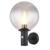 LED AUSSEN-WANDLEUCHTE HEDWIG Anthrazit Rauchglas - Anthrazit, Glas (26.5/37/25cm) - Globo Lighting
