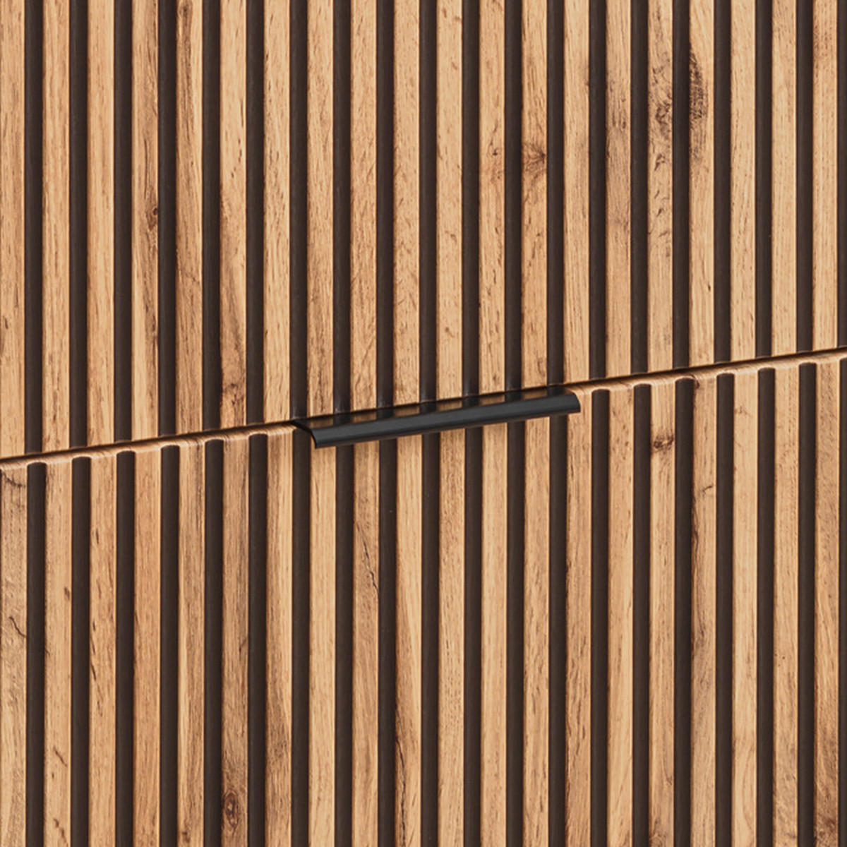 DOPPELWASCHTISCH 120.4cm Gaia Holz in Eichenoptik und Schwarz - Schwarz, Holzwerkstoff (120.4/57/46cm) - Petits-meubles