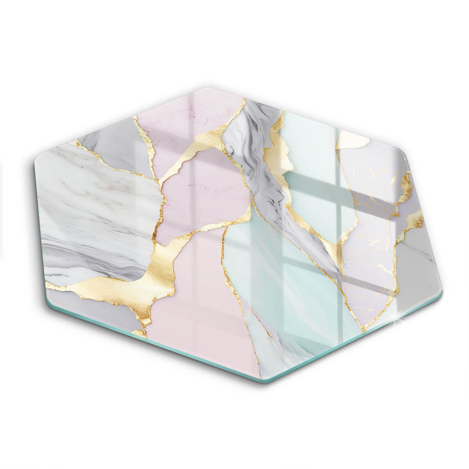 Wallfluent Glasplatte Pink 40x40 cm
