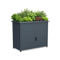 HOCHBEET mit Unterschrank und Drainagesystem, 107x57x85cm - Grau, Kunststoff (80/175/120cm)