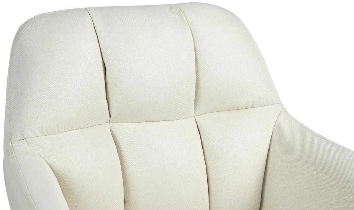 BARHOCKER Stoff creme - Creme/Schwarz, Textil (57/97/59cm) - CLP