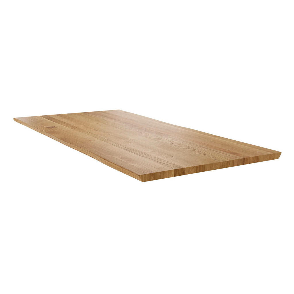 Thumbnail - 58aufmkessel Baumkantentisch, Wildeiche, Holz, Rechteckig, 77x100x200 cm, Esszimmer, Tische, Esstische